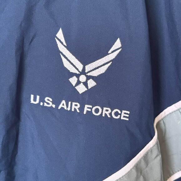 US Air Force Mens Jacket Size L PTU Physical Training Uniform Reflective Blue - Picture 5 of 12
